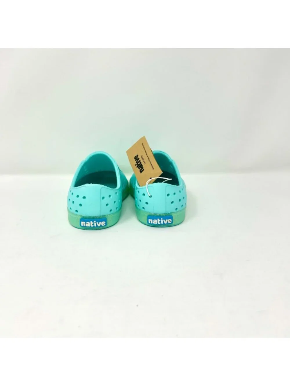 Native Shoes Kids Jefferson Bling Glitter Sherbet Blue Bling J1 Lightweight EVA